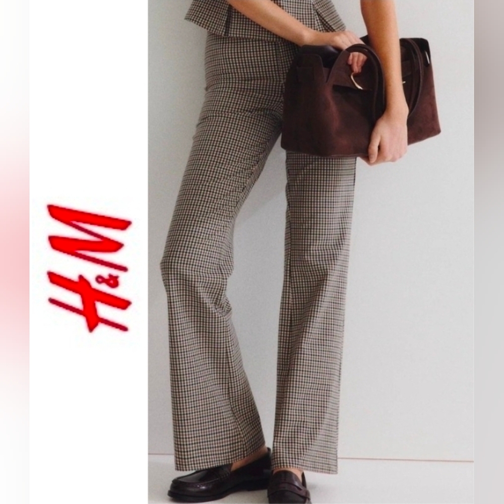 NWOT H&M Checkered Retro Dress Pants Size S